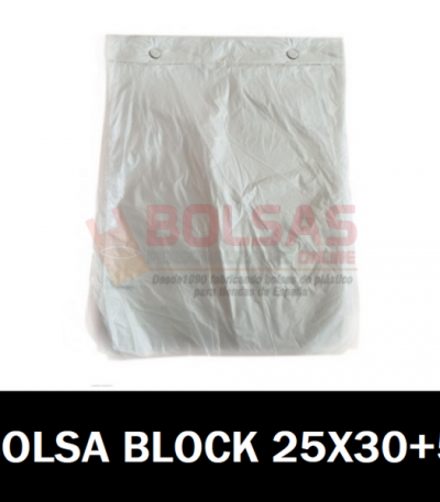 BOLSAS DE PLASTICO TRANSPARENTES BLOCK